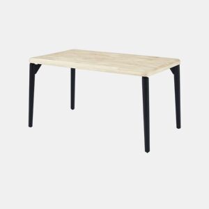 Mesa de comedor Padma Preto - Carvalho 140 x 76 x 80 cm