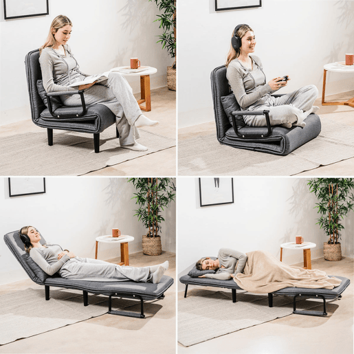 Sofá-cama Individual Convertível 4 em 1 Softfa InnovaGoods Sofá-cama Individual Convertível 4 em 1 Softfa InnovaGoods