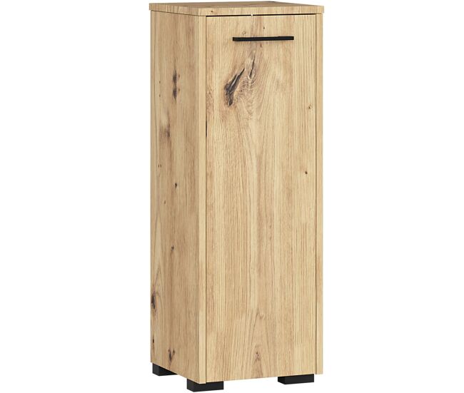 Armario de baño de pie akord fin roble artisan 30 cm 1 puerta 2 estantes 30x30x82 cm