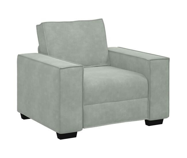 Sillón sofá - sofás de salón gris claro 59 cm terciopelo