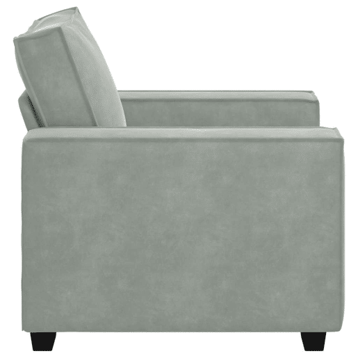 Poltrona - Sofá fixo 59 cm veludo cinzento-claro Poltrona - Sofá fixo 59 cm veludo cinzento-claro