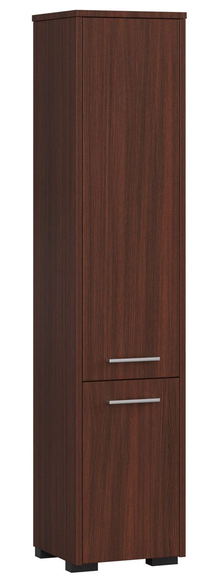 Columna de baño akord fin wenge 30 cm 2 puertas frente en color wenge 5 estantes 30x30x140 cm