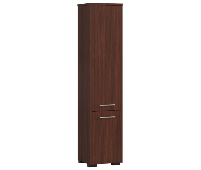 Columna de baño akord fin wenge 30 cm 2 puertas frente en color wenge 5 estantes 30x30x140 cm