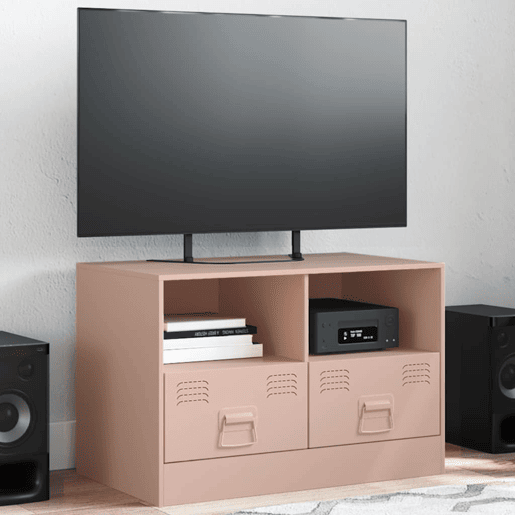 Móvel de TV - Modulo de TV - Armário de TV 67x39x44 cm aço rosa