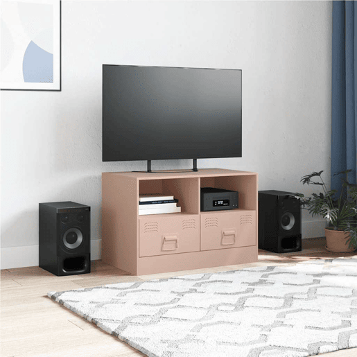 Móvel de TV - Modulo de TV - Armário de TV 67x39x44 cm aço rosa