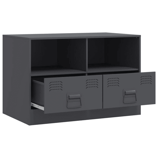 móveis de TV - Armários TV 2 pcs 67x39x44 cm aço antracite
