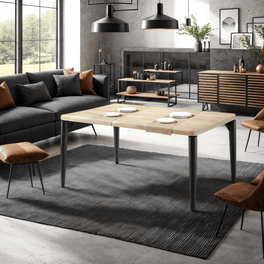 Mesa de jantar Padma 160 Preto - Carvalho 160 x 76 x 100 cm