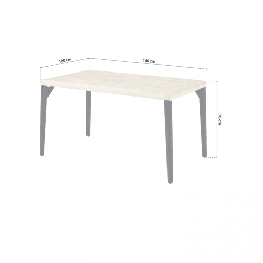 Mesa de jantar Padma 160 Preto - Carvalho 160 x 76 x 100 cm