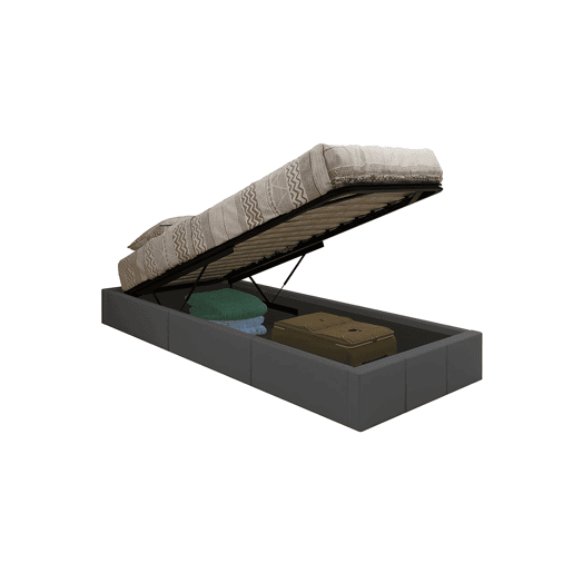 Cama Sommier Home Individual (Cinza)(200×90 cm) Cama Sommier Home Individual (Cinza)(200×90 cm)