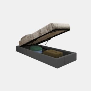 Cama Sommier Home Individual (Cinza)(200×90 cm)