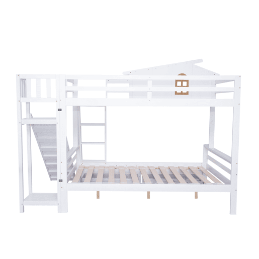 Beliche,cama-casa de madeira maciça 90x200(120x200)cm com 2 gavetas,branco Beliche,cama-casa de madeira maciça 90x200(120x200)cm com 2 gavetas,branco