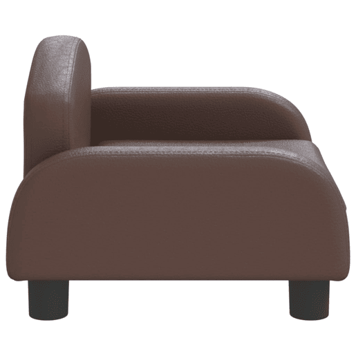 Sofá infantil - Sofá para crianças 50x40x30 cm couro artificial castanho