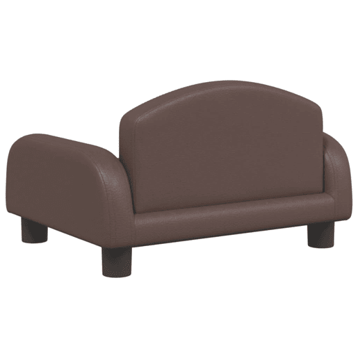 Sofá infantil - Sofá para crianças 50x40x30 cm couro artificial castanho