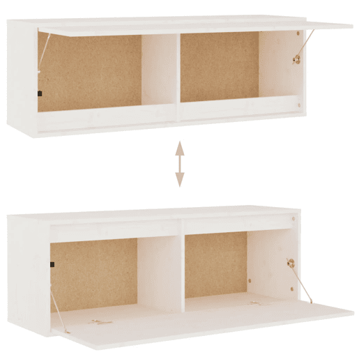 móveis de TV - Armários TV 6 pcs madeira de pinho maciça branco