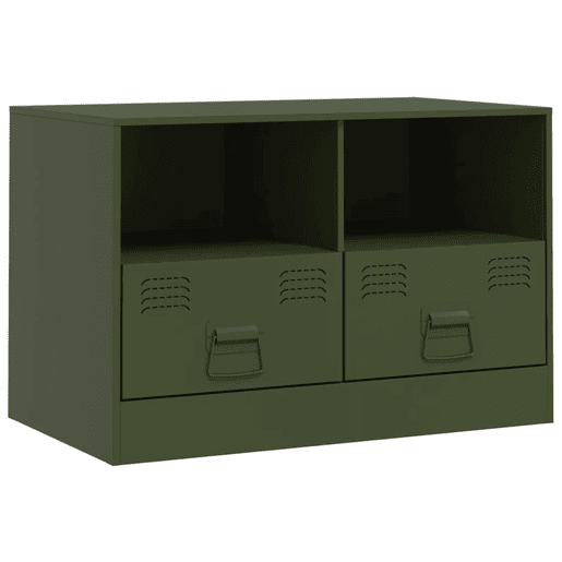 Móvel de TV - Modulo de TV - Armário de TV 67x39x44 aço verde azeitona