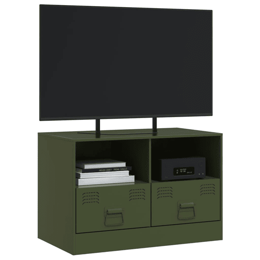 Móvel de TV - Modulo de TV - Armário de TV 67x39x44 aço verde azeitona