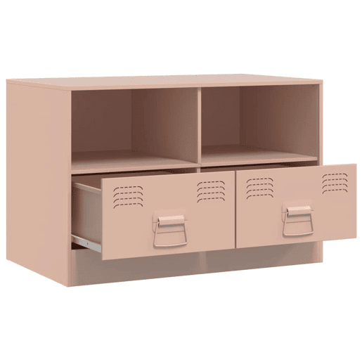 móveis de TV - Armários TV 2 pcs 67x39x44 cm aço rosa