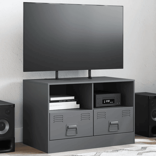 Móvel de TV - Modulo de TV - Armário de TV 67x39x44 cm aço antracite