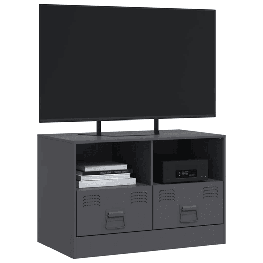 Móvel de TV - Modulo de TV - Armário de TV 67x39x44 cm aço antracite