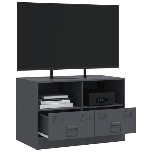 Móvel de TV - Modulo de TV - Armário de TV 67x39x44 cm aço antracite