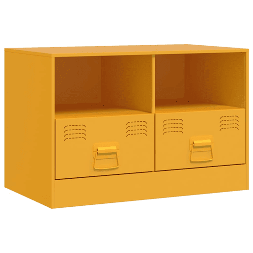 Móvel de TV - Modulo de TV - Armário de TV 67x39x44 cm aço amarelo mostarda