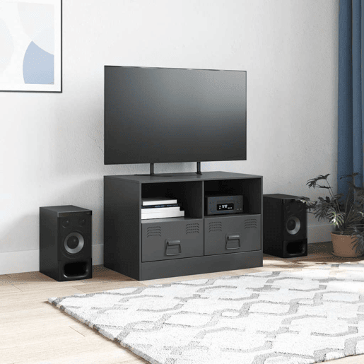 Móvel de TV - Modulo de TV - Armário de TV 67x39x44 cm aço preto