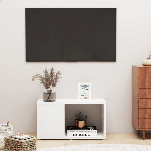 Móvel de TV - Modulo de TV - Armário de TV 60x24x32cm contraplacado branco