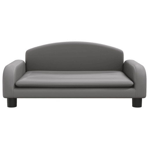 Sofá infantil - Sofá para crianças 70x45x30 cm couro artificial cinzento