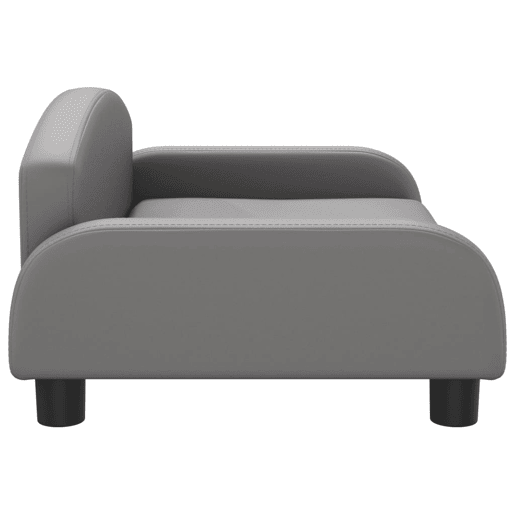 Sofá infantil - Sofá para crianças 70x45x30 cm couro artificial cinzento