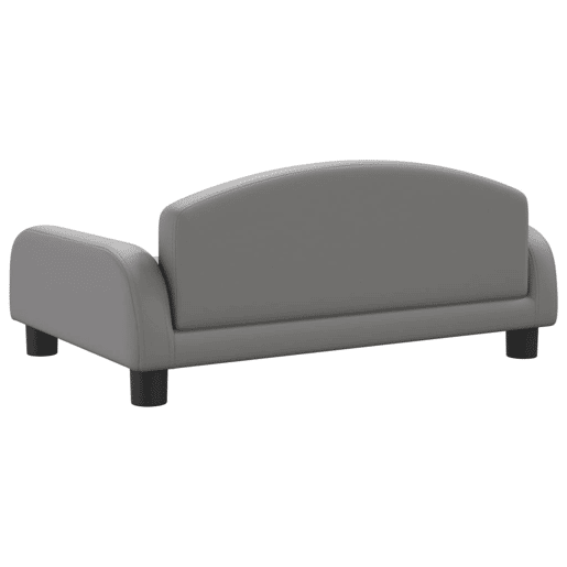 Sofá infantil - Sofá para crianças 70x45x30 cm couro artificial cinzento
