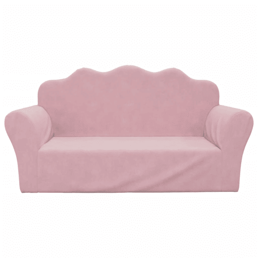 Sofá infantil - Sofá para crianças de 2 lugares pelúcia macia rosa Sofá infantil - Sofá para crianças de 2 lugares pelúcia macia rosa