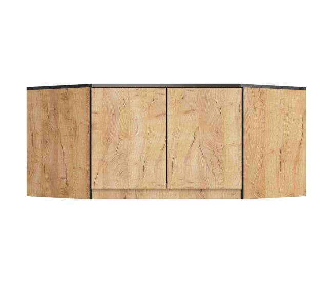Altillo para armario akord s100 roble craft 100 cm 2 puertas 3 estantes 100x50x55 cm
