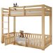 Litera infantil de madera maciza 100x204 Litera infantil de madera maciza 100x204 Natural