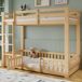 Litera infantil de madera maciza 100x204 Litera infantil de madera maciza 100x204 Natural
