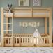 Litera infantil de madera maciza 100x204 Litera infantil de madera maciza 100x204 Natural