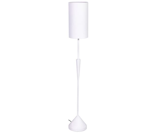 Lámpara de pie de metal blanco 22x22x117/151,5h cm