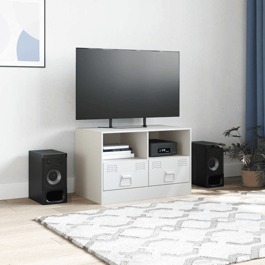 Móvel de TV - Modulo de TV - Armário de TV 67x39x44 cm aço branco