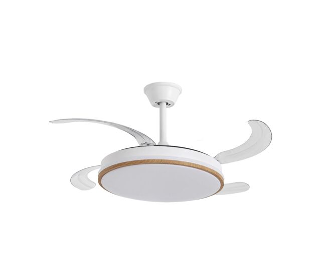 Dupi ventilador de techo con luz led cosmos | motor dc silencioso | función verano e invierno | 6 velocidades | programable | aspas retráctiles |