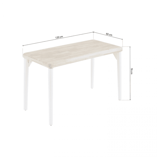 Mesa de estudo Padma Branco - Carvalho 120 x 76 x 60 cm