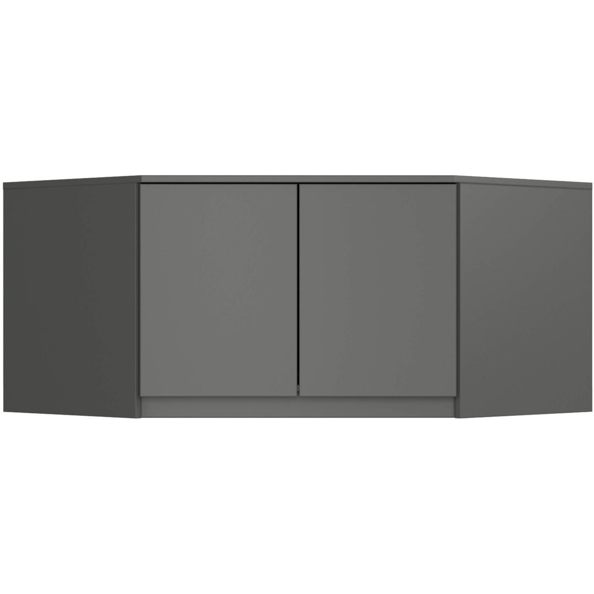 Altillo para armario akord s100 gris grafito 100 cm 2 puertas 3 estantes 100x50x55 cm