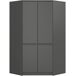 Armario esquinero S100 AKORD 4 puertas 100 Armario esquinero S100 AKORD 4 puertas 100 Gris Oscuro
