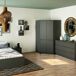Armario esquinero S100 AKORD 4 puertas 100 Armario esquinero S100 AKORD 4 puertas 100 Gris Oscuro