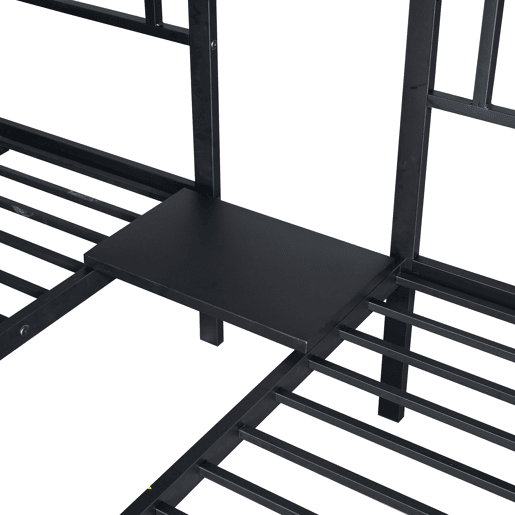 Beliche triplo de metal 90x200cm,preto
