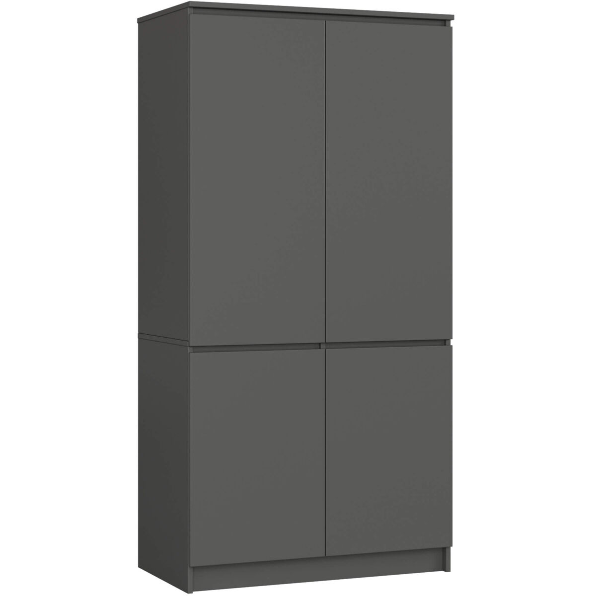 Armario akord s90 gris grafito 90 cm 4 puertas 90x51x180 cm