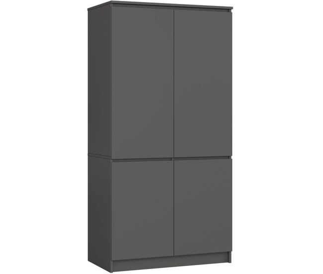 Armario akord s90 gris grafito 90 cm 4 puertas 90x51x180 cm