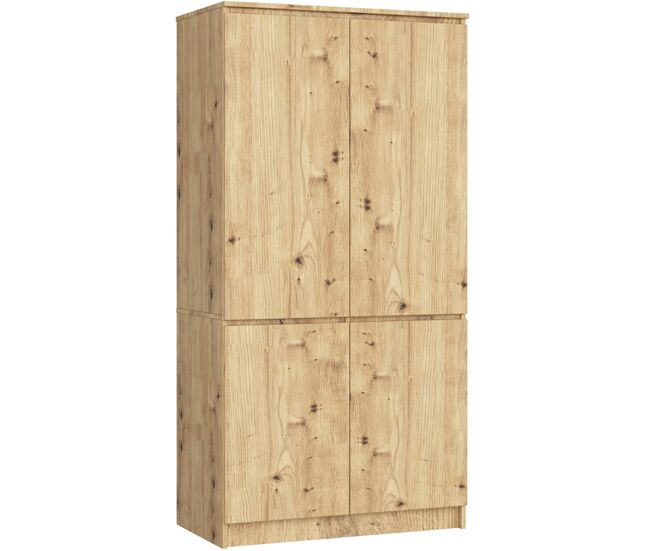 Armario akord s90 roble artisan 90 cm 4 puertas 90x51x180 cm