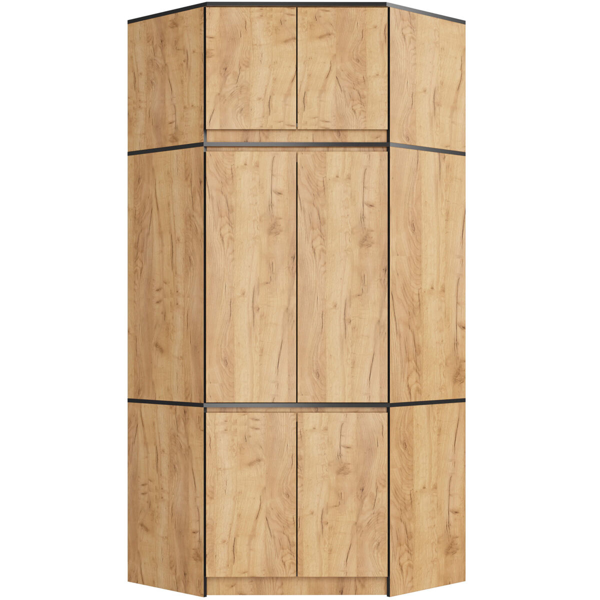 Armario esquinero S100 AKORD 6 puertas 100 Roble