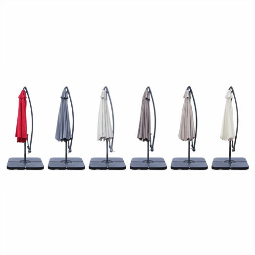 3m guarda-sol redondo offset, Hardelot, Taupe, 295x295x250 cm