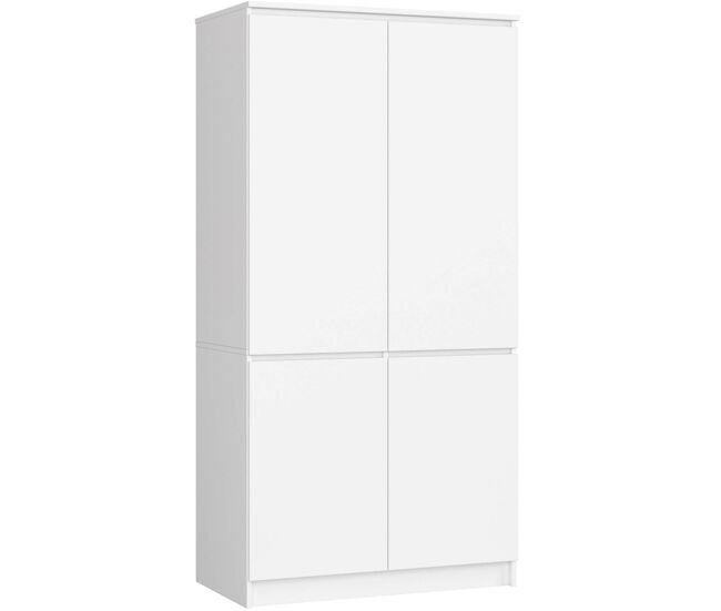 Armario akord s90 blanco 90 cm 4 puertas 90x51x180 cm