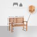 Banco de jardín - Teakbank - Madera 120x59 Banco de jardín - Teakbank - Madera 120x59 Marrón